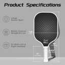 LUZZ Pickleball Paddles Set of 2, T700 Carbon Fiber Pickleball Paddle Sandblasted Surface with Honeycomb Core for Beginners Increased Spin Control Pickle Ball Rackets 2 Pack
