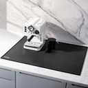 SAPID 32"x24" Extra Large Silicone Mat With Raised Edge, Rolled-Up Silicone Mats For Kitchen Counter Heat Resistant Silicone Mat With Lip, Thick Countertop Protector Mat,Silicone Mats For Crafts,Black