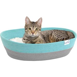Kitty City Cat Bed, Cotton, 14"W x 19"L x 5"H