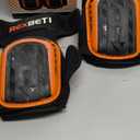 REXBETI Knee Pads for Work, Construction Knee Pads for Men, Heavy Duty Comfortable Anti-slip Foam Gel Knee Pads for Gardening Flooring and Cleaning, Strong Stretchable Straps, Orange (Original)