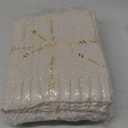 Amlie Home Chevron Chenille Knit Throw Blanket for Couch, Cozy Texture Decorative Soft Blanket for Sofa & Chair, 60"x80", Ivory