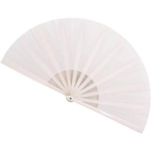 Large Folding Fans Rave Hand Clap Fan Popping Fan for Line Dancing, Big Foldable Clacking Fans for Boots On The Ground Dance Festival, Dancing, Performance (White)
