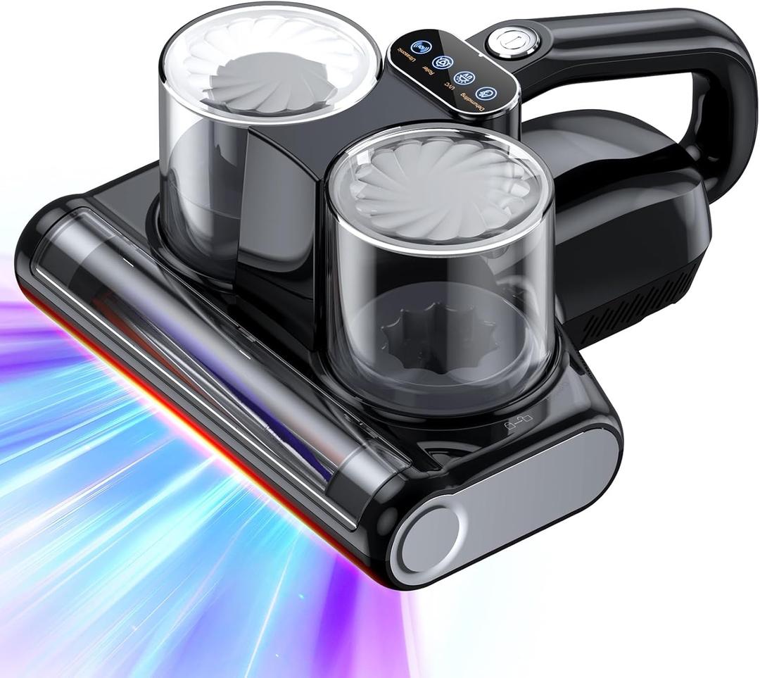 Mattress Vacuum Cleaner, 16Kpa Bed Vacuum Cleaner with 253.7nm UV-C Light & Heating & Ultrasonic Quintuple Tech & 30000 RPM/Min Brushroll Rotation, 500W, Corded Mattress Vacuum Cleaner, 16Kpa Bed Vacuum Cleaner with 253.7nm UV-C Light & Heating & Ultrasonic Quintuple Tech & 30000 RPM/Min Brushroll Rotation, 500W, Corded