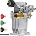TOOLCY 3/4" Shaft Horizontal Pressure Washer Pump, 2600-3300 PSI @ 2.5 GPM - Power Washer Pump for Gas Washer - Compatible with Honda, Simpson, Ryobi and More