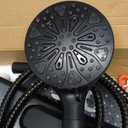 Shower Head with filtered Handheld High Pressure daul Shower Heads with Handheld Spray Combo and 10 Sprays Handheld Shower Head Detachable Shower head Built-in Magnetic Docking and Power Jets Black