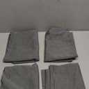 MooMee Bedding Pillowcases Pack of 4 100% Washed Cotton Linen Like Textured Breathable Durable Soft Comfy (Heathered Dark Grey, Queen)