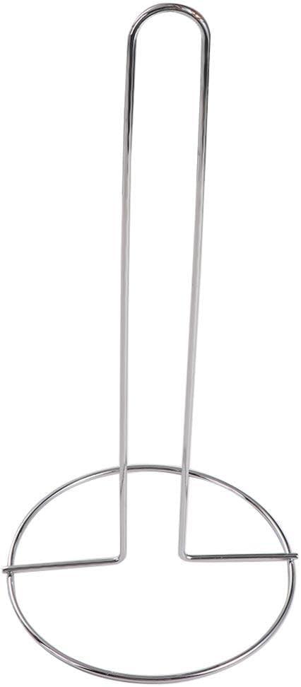 Stainless Steel Roll Paper Towel Holder, Metal Vertical Tissue Stand Organization Home Kitchen Storage Accessories(Silver)