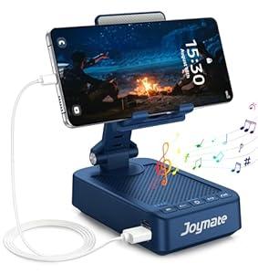 Gifts for Men Women, Phone Stand with Bluetooth Speaker and Charging Function 360 Rotable Angle Adjustable Cell Phone Holder with HD Stereo Sound Fits All Phones,Tablet