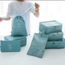 7-Piece Lightweight Packing Cubes Set with Spacious Toiletries Bag,Travel Luggage Packing Organizers (Torques)