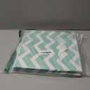 DII Non Woven Polyester Storage Bin, Chevron, Aqua, Small Set of 2