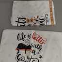 Hand Towels for Bathroom Kitchen,Cute Cat Quick-Dry Hanging Hand Towels Decorative for Bathroom Face Towels,Funny Gifts for Cat Lovers (Black-White)