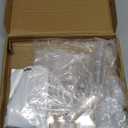 YestBuy 4 Tier Cupcake Stand Acrylic Tower Display with LED Light Premium Holder Dessert Tree Tower for Birthday Candy Bar Dcor Weddings, Parties Events (Yellow Light)