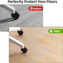 Delamu Office Chair Mat for Hardwood Floor, 36"48" Clear Under Desk Chair Mats Extended Lip, Office Home PVC Floor Protector(Only for Hard Floor), 36" X 48" With Lip