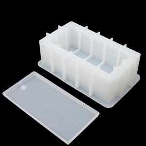 Domino Box Mold with Lid, Silicone Rectangle Large Mold Mould Container Set for Resin Dominoes Chess Tissues Napkin Storage Case, DIY Crafts Jewelry Holder Casting