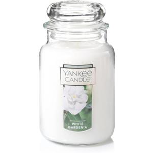 Yankee Candle White Gardenia Scented, Classic 22oz Large Jar Single Wick Candle, Over 110 Hours of Burn Time (Classic Large Jar)