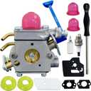 Ruixing OEM 128LD Carburetor for Husqvarna 128L 128LD 128LDX 128DJX 128R 128RJ 125R 125RJ 125LDX 128C 128CD Trimmer Edger weed eater 545081848 replaces Zama C1Q-W40A Carb