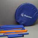 XiaZ Dog Agility Course Backyard Set, Dog Obstacle Course Training Starter Kit Pet Outdoor Game with Tunnel, Agility Hurdle, Weave Poles, Jump Ring, Pause Box, Collapsible Dog Bowls and Storage Bag (90CM 5 PCS SET)