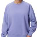 THE GYM PEOPLE Women's Oversized Fleece Sweatshirts Loose Fit Crewneck Long Sleeve Pullover Tops (S)