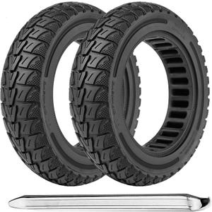 TOCBEUU 10x2.5 Inch Solid Tires for Electric Scooter, 60/70-6.5 Replacement Wheels, Rubber Tyre for Segway Ninebot Max G30P/G30LP/G30/G30D/G30E/G30LP/G30D II/G30 Max/G2/F2 pro& Hiboy S2 MAX (2PCS)