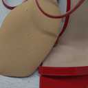 GENSHUO Women's Square Toe Strappy Stiletto Heels,4 Inch Open Toe Heel Sandals Ankle Strap Buckle Sexy High Heeled Prom Party Wedding Daily Wear Dress Shoes, Size: 9.5