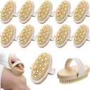 12 Pcs Dry Brushing Body Brush Exfoliating Brush with Massage Nodule Dry Skin Body Scrubber for Shower Bath Back Circulation Improvement Dead Skin Remove Beauty Exfoliator