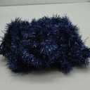 Allgala Navy Blue Tinsel Garland, 50 Feet Christmas Metallic Foil Tinsel Garland Decoration for Holiday Tree Walll Rail Home Office Event Fall Thanksgiving Decoration