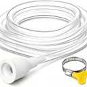 6 FT Faucet Hose Adapter for Sink, Transparent PVC Extra Long Hose and Faucet Connector with Hose Clamp for Bucket, Garden, Sink, Pet Bathing