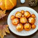 TBD Decor 36Pcs Fall Pumpkin Ornaments Mini Orange Pumpkin Ball Ornaments for Tree Fall Hanging Pumpkin Decorations for Thanksgiving Halloween Home Decor
