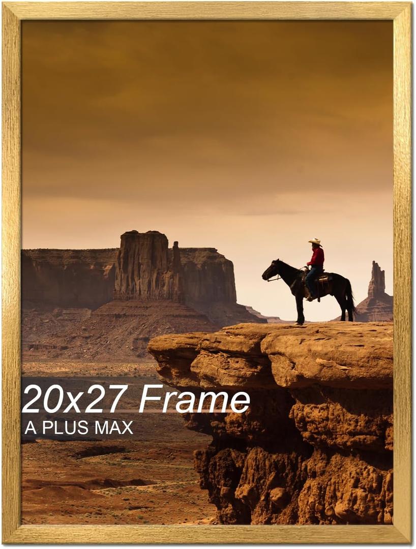 A PLUS MAX 20x27 Picture Frame Gold Light Weight Wall Mount