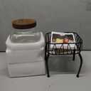 Mustry Glass Drink Dispenser for Parties, 1 Gallon Beverage Dispenser with Stand and Spigot Solid Stainless Steel, Used as Lemonade Dispenser Sun Tea Jar Kombucha Jar