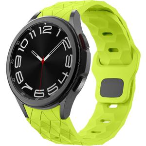 Rugged No Gap Band Compatible with Samsung Galaxy Watch 7 FE 4 5 6 Band 44mm 40mm/Galaxy Watch 6 Classic Bands 47mm 43mm/Watch 5 Pro 45mm/4 Classic 46mm 42mm, Silicone Replacement Sport Strap for Men
