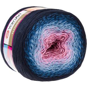 Yarn Art YarnArt Flowers Yarn 55% Cotton 45% Acrylic 250gr 1094yds Multicolor Cotton Yarn Rainbow Crochet Yarn Spring Summer - 1 Fine Sport Skein (273)