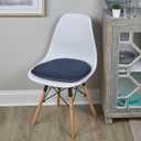Klear Vu Gripper Non-Slip Mid Century Modern Shell Chair Cushion, Assembled in USA, Extra Thick Fill, Omega Upholstery Fabric, Set of 4 for Dining Room and Kitchen, 4 Count (Pack of 1), Indigo