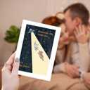 2 x Funny UFO Cat Valentine's Day Card for Him Her, Romantic Valentines Day, Wedding Anniversary, I Love You Card Gift for Husband Wife Boyfriend Girlfriend Partner Couple, Unique Gift for Bestie Friend (#1)