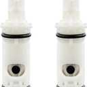 1224 1224B Faucet Cartridge Replacement Compatible with Moen Two Handle Faucets Replacement Kit For Most Double Handle Moen Faucets and Tub/Showers Repair Kit,2 Pack