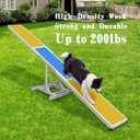 Dog Agility Seesaw - 118"x13"x21" Dog Agility Training Equipment for Backyard Obstacle Courses, Weather Resistant & 2-Level Height Adjustable