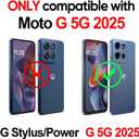 LeYi for Motorola Moto-G-2025 Case: Moto G 2025 Phone Case with Screen Protector X 2, [Magnet Fit] Matte Translucent Soft-Touch & Full Body Shockproof Funda para Moto G 2025, Mint
