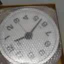 WallarGe Night Light Wall Clock for Bedroom - Silent Lighted up Wall Clock Glow in The Dark, Battery Operated Wall Clocks for Living Room/Kitchen, Easy to Read Large Digital Display, 12 Inch (Silver)