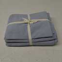 JIYUAN 100% Washed Cotton Duvet Cover Set Comfy Simple Style Soft Breathable Textured Durable Linen Feel Bedding for All Seasons Twin, Heathered Light Blue (Twin(68"x90"), Light Blue(no Comforter))