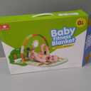 dearlomum Baby Play Mat Gym, Funny Play Piano Tummy Time Activity Mat with 5 Infant Sensory Toys, Music and Lights, Boy & Girl Gifts for Newborns 0 to 3 6 9 12 Months (Green)