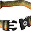 Wolfgang Heavy Duty, Adjustable Wide Venture Dog Collar with Quick Release Nylon Buckle for Walking & Training, BrookTrout Print, X-Large (1.25 Inch x 22-29 Inch) 