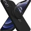 Designed for iPhone 11 Case with Magnetic Invisible Stand Compatible with Mag-Safe Military Drop Tested Shockproof Silicone Phone Cases for Women Men 6.1'', Black