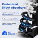 Knee Scooter for Adults for Foot Surgery, 11in Front Wheel Heavy Duty Knee Walker for Broken Foot, 350lbs Capacity Foldable Scooter Crutch Alternative with Disc Brake, Black