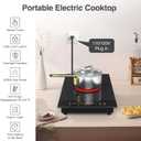 VBGK Electric Cooktop,110V Electric Stove Top,Single Burner Electric Cooktop LED Touch Control,9 Power Levels, Kids Lock &Timer,Overheat Protection,2000W Portable Burner