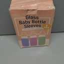 Impresa Silicone Feeding Bottle Covers for Baby - Compatible with Dr Brown Narrow Neck Glass Bottles - 3-Pack Multicolor 8 Oz - Glass Sleeves with Measurement Window & Textured Grip