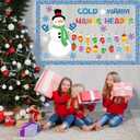 Containlol Winter Snowman Bulletin Board Set Winter Wonderland Classroom Decorations Colorful Mittens Snowflake with Border for Home Window School Wall Decor Xmas Holiday Party Supplies