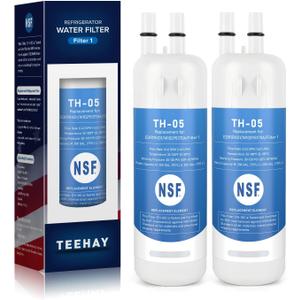 TEEHAY EDR1RXD1 Water Filter 1 Replacement, Compatible with Whirlpool WRS315SDHZ, WRS571CIHZ, WRS555SIHZ, WRS325SDHZ, WRF560SEHZ, WRS588FIHZ, WRS571CIDM, WSF26C3EXF, WRF560SEHW, WRF560SEHV, 2 Pack