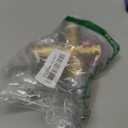 3 Way Hose Splitter, Solid Brass High Volume 3 Way Hose Splitter Valve with Metal Handle, Heavy Duty High Flow Spigot Splitter with Shut off Valve, 3/4 Inch Garden Tap Splitter