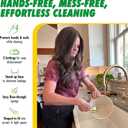 Libman Dishmatic I-Stand Dish Wand Kit, Kitchen Cleaning Scrub Brush with Handle and Soap Dispenser for Scrubbing and Washing Dishes, Refillable Standing Dispensing Scrubber Brushes, 3 Sponge Refills