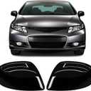 Moonlinks Compatible with 2012-2015 Honda Civic Side Mirror Cover Replacement,Glossy Black LH & RH Side Door Rearview Mirror Cap for 9th Gen Civic